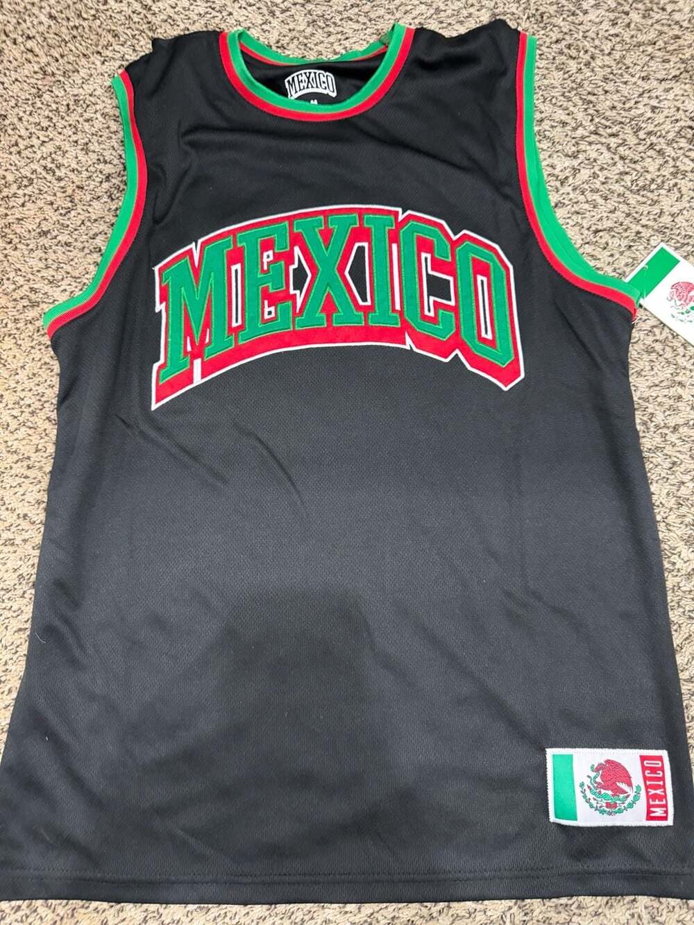 Mexico National Team Basketball Jersey Black Size M